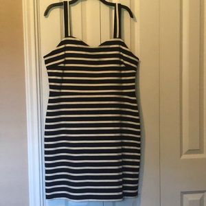 Navy & White Striped Sundress